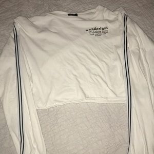 White long sleeve crop top